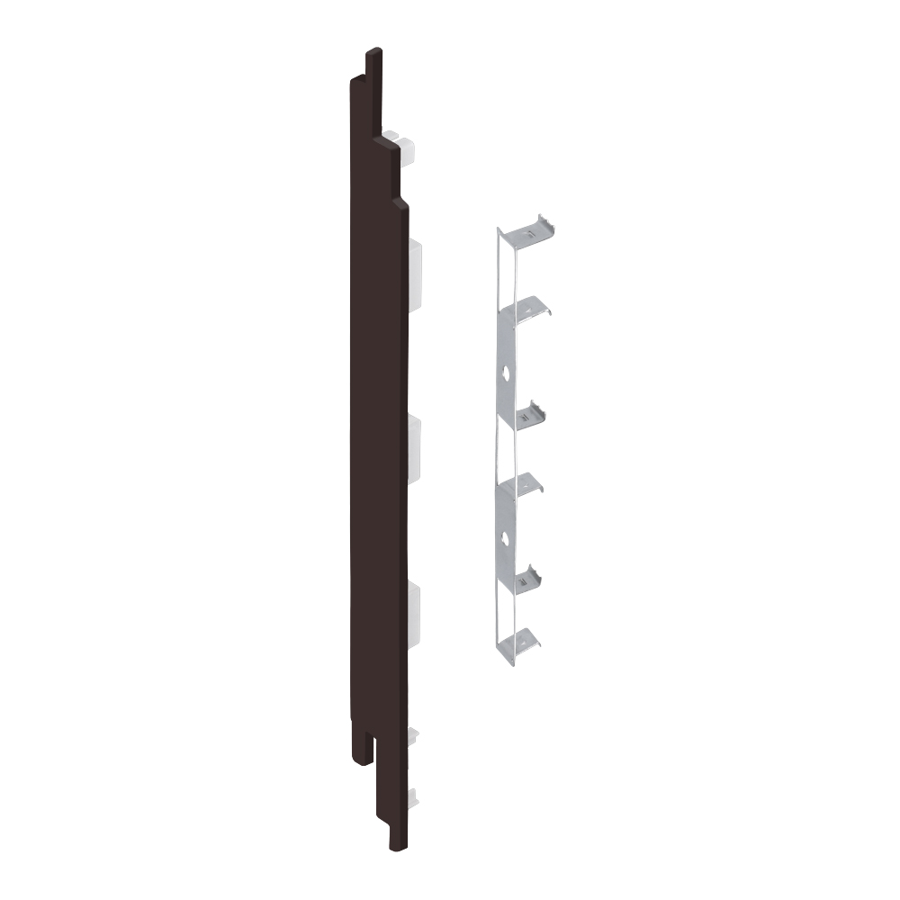 FM2404BI4104_28845105_SZ1 Eindkap+connector links voor 2819 (5st) - Donkerbruin - Classic (met houtnerf)