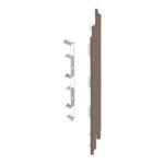 Eindkap+connector rechts voor 2819 (5st) - Bruingrijs - Classic (met houtnerf)