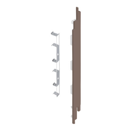 Eindkap+connector rechts voor 2819 (5st) - Bruingrijs - Classic (met houtnerf)