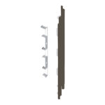 Eindkap+connector rechts voor 2819 (5st) - Kwartsgrijs - Classic (met houtnerf)