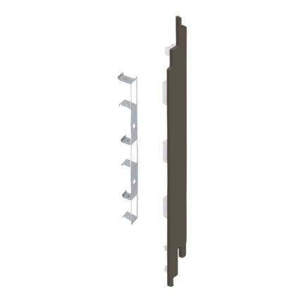 Eindkap+connector rechts voor 2819 (5st) - Kwartsgrijs - Classic (met houtnerf)