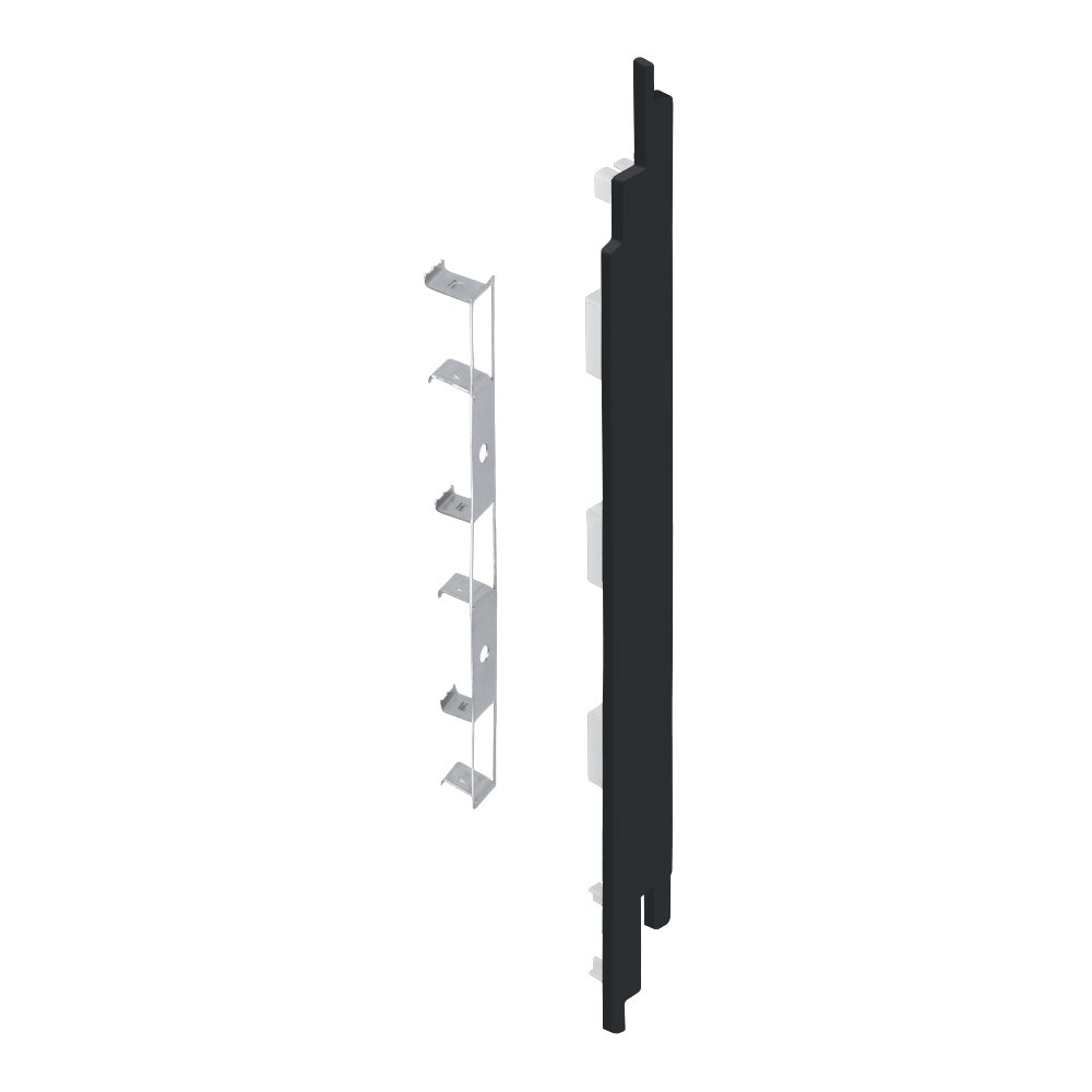 FM2416BI4116_28851805_SZ1 Eindkap+connector rechts voor 2819 (5st) - Zwartgrijs - Classic (met houtnerf)