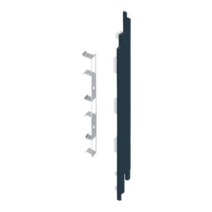 Eindkap+connector rechts voor 2819 (5st) - Staalblauw - Classic (met houtnerf)