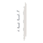 Eindkap+connector rechts voor 2819 (5st) - Wit - Classic (met houtnerf)