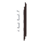 Eindkap+connector rechts voor 2819 (5st) - Donkerbruin - Classic (met houtnerf)