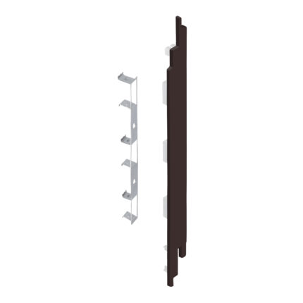 Eindkap+connector rechts voor 2819 (5st) - Donkerbruin - Classic (met houtnerf)