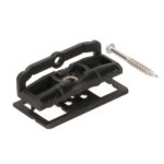 Twinson mont.clip+schr. kunststof 100st - Zwart