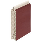 Paneelvulling 125x24mm - Crème/folie wijnrood