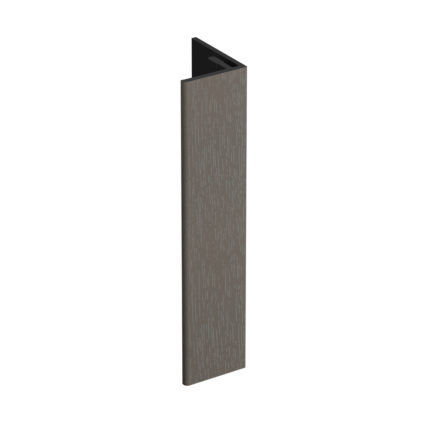 Verlengd eindprofiel 17x44mm Keralit - Bruingrijs - Classic (met houtnerf)