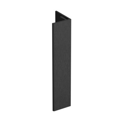 Verlengd eindprofiel 17x44mm Keralit - Zwart - Classic (met houtnerf)