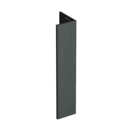 Verlengd eindprofiel 17x44mm Keralit - Antraciet - Classic (met houtnerf)