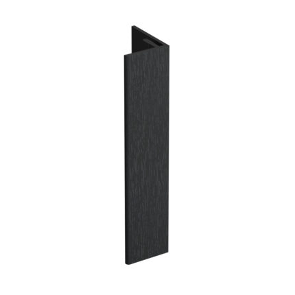 Verlengd eindprofiel 17x44mm Keralit - Zwartgrijs - Classic (met houtnerf)