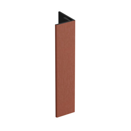 Verlengd eindprofiel 17x44mm Keralit - Steenrood - Classic (met houtnerf)
