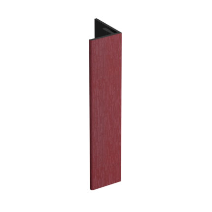 Verlengd eindprofiel 17x44mm Keralit - Rood - Classic (met houtnerf)