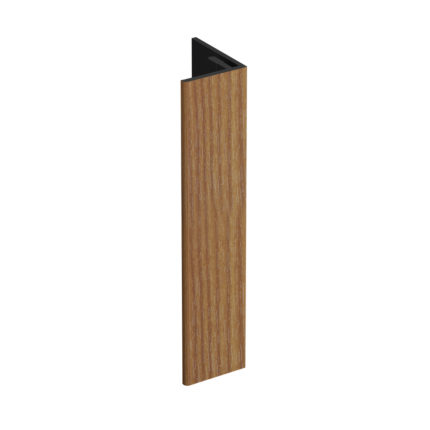 Verlengd eindprofiel 17x44mm Keralit - Bruin redceder - Classic (met houtnerf)