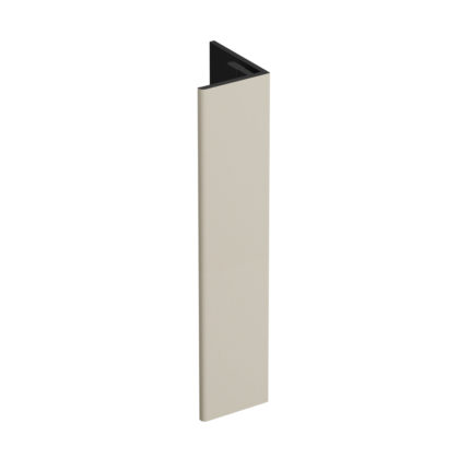 Verlengd eindprofiel 17x44mm Keralit - Crème - Classic (met houtnerf)