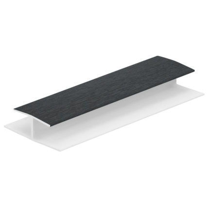 H-verbindingprofiel 10mm - Zwartgrijs - Classic (met houtnerf)