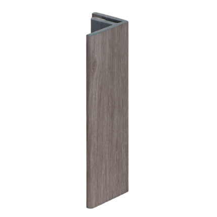 Eindprofiel 17mm Keralit - Taupe eiken - Modern eiken (met houtstructuur)