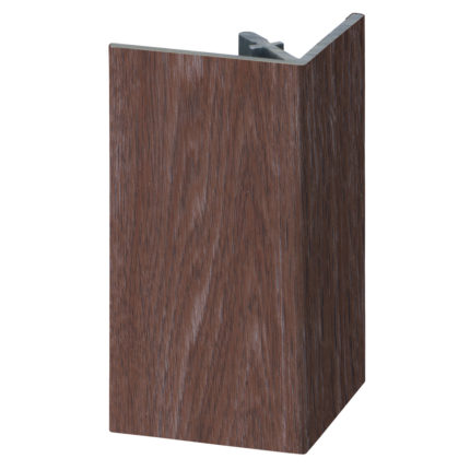 Uitw. rechthoekprofiel Keralit 46x46mm - Bruin eiken - Modern eiken (met houtstructuur)