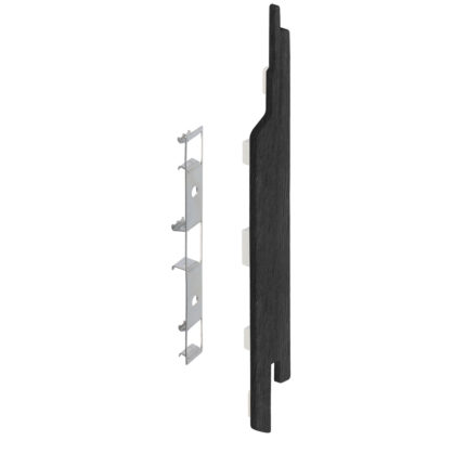 Eindkap+connector rechts voor 2814 (5st) - Zwart eiken - Modern eiken (met houtstructuur)