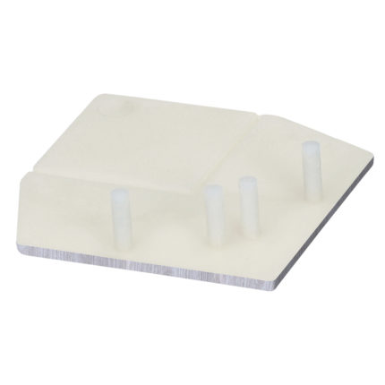 Eindkap uitw.rechthoekverb.prof.Keralit - Wit eiken - Modern eiken (met houtstructuur)