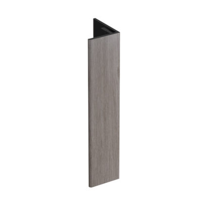 Verlengd eindprofiel 17x44mm Keralit - Taupe eiken - Modern eiken (met houtstructuur)