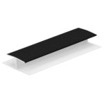 H-verbindingprofiel 10mm - Grafietzwart - Classic (met houtnerf)