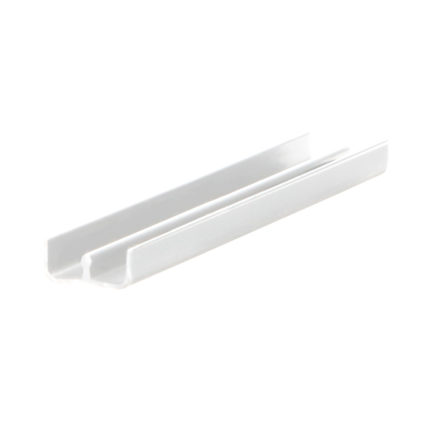 Onder schuifrailprofiel 2x4mm - Wit