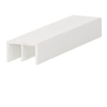 Boven schuifrailprofiel 2x6mm - Wit