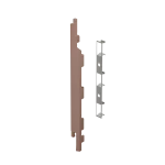 Eindkap+connector links voor 2815 (5st) | Bruingrijs - Classic (met houtnerf) | 2839 - Afbeelding 3